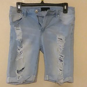 Blur Jean Shorts